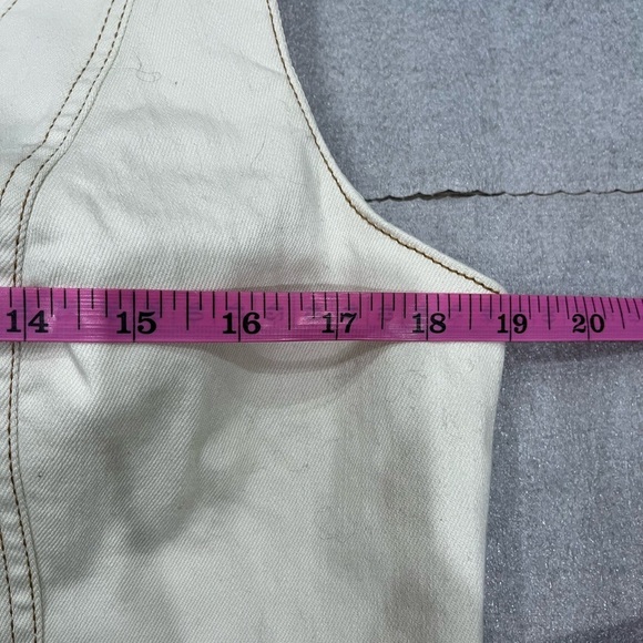 [L] Belle Vere women’s Ivory Jean Vest - Picture 2 of 6